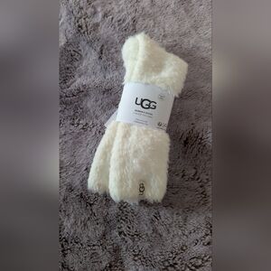 UGG Cream Fuzzy Socks